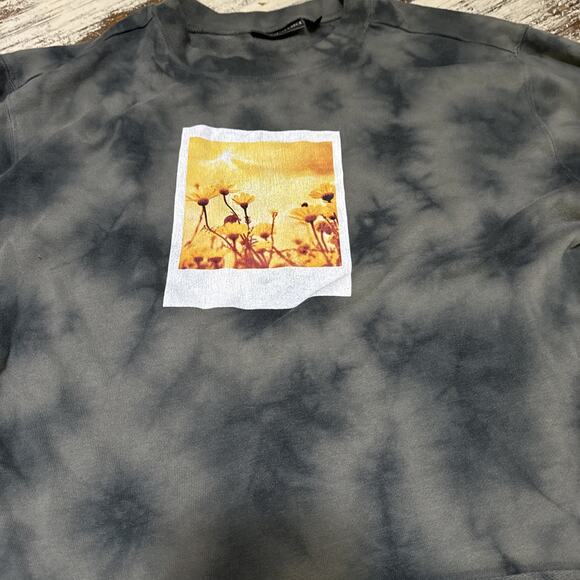 Polaroid Sweatshirt Women Extra Small Green Tie Dye Crew Neck Long Sleeve Casual - Picture 5 of 11